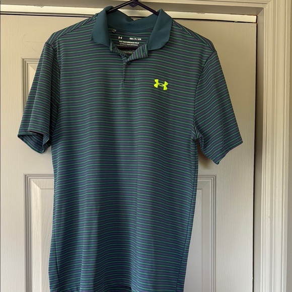Under Armour Green Performance Polo Shirt - Picture 1 of 5